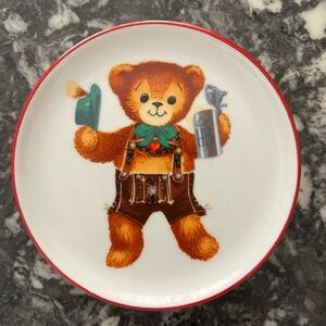 REUTIER PORZELLAN 🇩🇪 Vintage Teddy Mini Bear Plate 🧸🍺